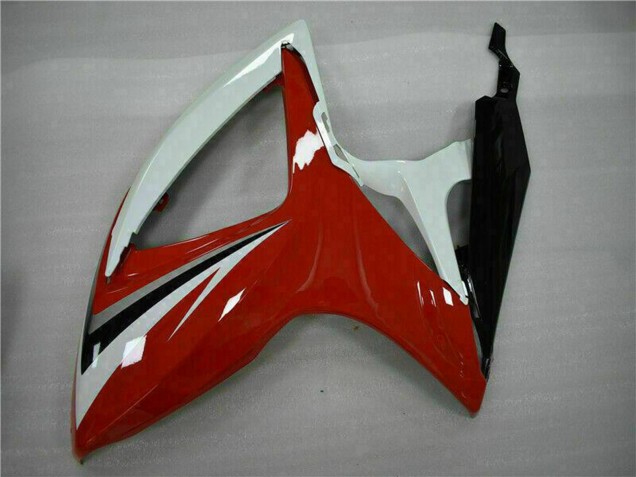 Carenado Moto Suzuki GSXR 600/750 2006-2007 - Blanco Rojo Negro Brillante Raya