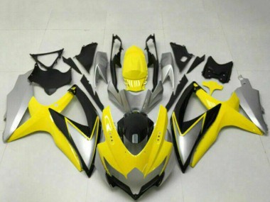 Carenado Moto Suzuki GSXR 600/750 2008-2010 - Amarillo Plata Negro Brillante