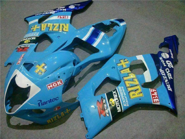 Carenado Moto Suzuki GSXR 1000 2003-2004 - Azul Blanco Amarillo Rizla