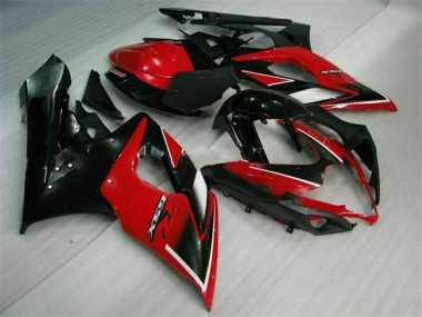 Carenado Moto Suzuki GSXR 1000 2005-2006 - Rojo Negro Brillante Negro Mate