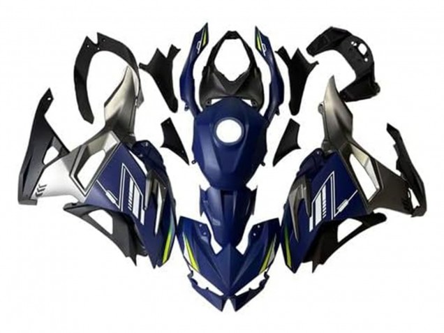 Carenado Moto Kawasaki Ninja 500 EX500R 2024-2025 - Azul Blanco Amarillo Plata Negro