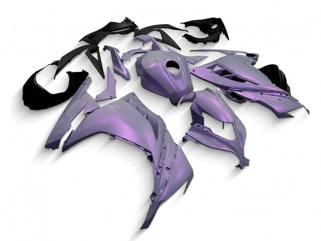 Carenado Moto Kawasaki EX300 2013-2024 - Camaleón Gris Dazz Púrpura Perla