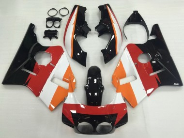 Carenado Moto Honda CBR400RR NC23 1987-1989 - Naranja Blanco Rojo Negro Brillante