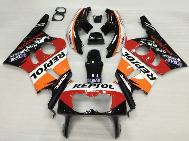 Carenados Moto Honda CBR400RR NC23 1987-1989 - Naranja Blanco Rojo Negro Brillante Repsol HRC
