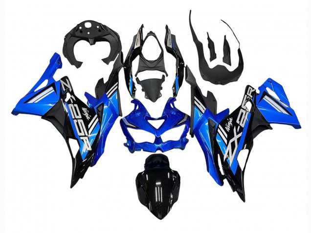 Carenado Moto Kawasaki ZX25R ZX-25R 2019-2025 - Azul Blanco Negro Mate