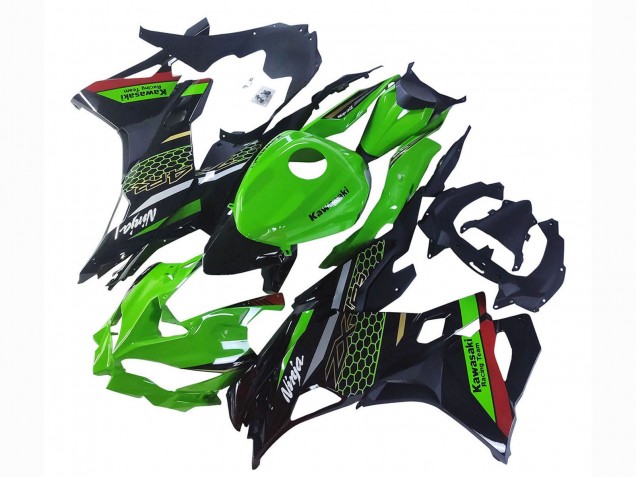 Carenado Moto Kawasaki ZX25R ZX-25R 2019-2025 - Verde Negro Rojo Honeycomb
