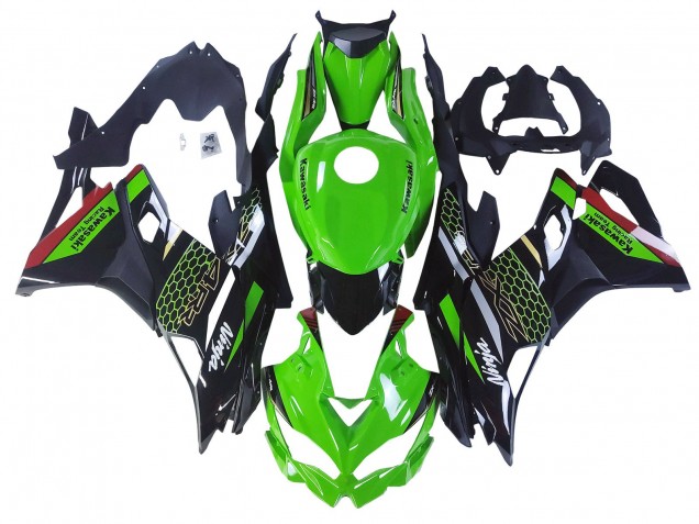 Carenado Moto Kawasaki ZX25R ZX-25R 2019-2025 - Verde Negro Rojo Honeycomb