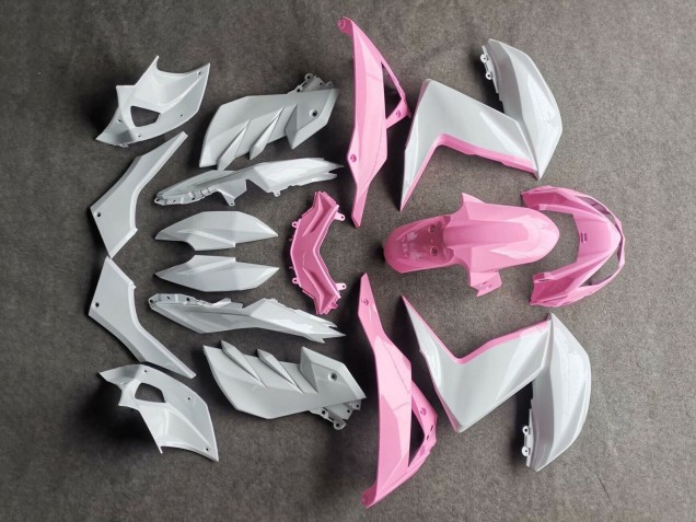 Carenado Moto Kawasaki Z250/Z300 2015-2016 - Blanco Rosa