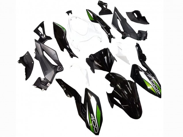Carenado Moto Kawasaki Z400 2018-2024 - Blanco Negro Brillante Verde