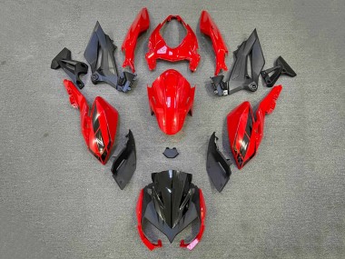 Carenado Moto Kawasaki Z400 2018-2024 - Rojo Negro Mate