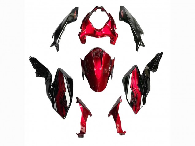 Carenado Moto Kawasaki Z400 2018-2024 - Rojo Caramelo Negro Brillante