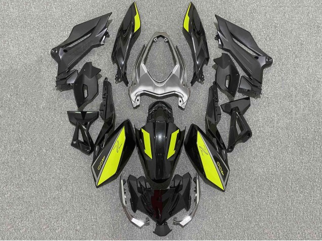 Carenado Moto Kawasaki Z400 2018-2024 - Negro Mate Amarillo
