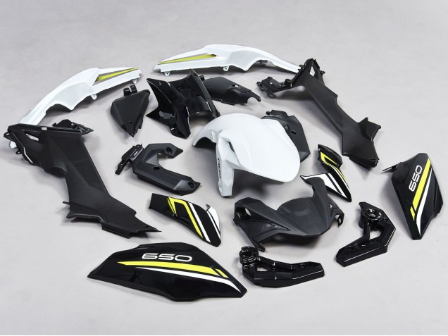 Carenado Moto Kawasaki Ninja Z650 2017-2019 - Negro Blanco Amarillo