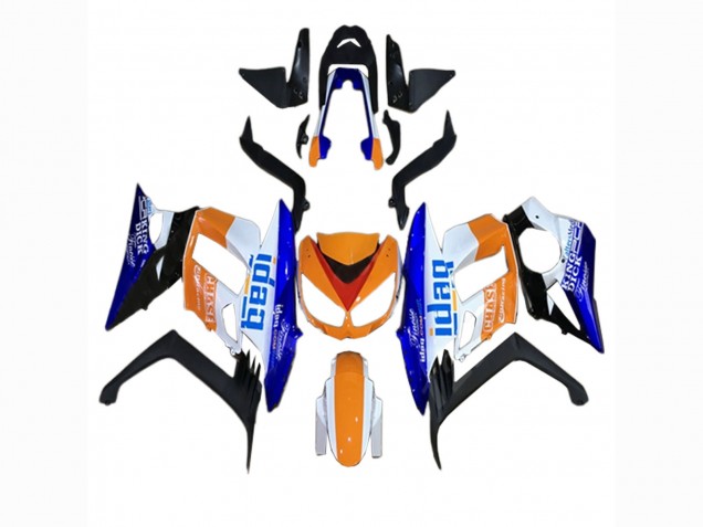 Carenado Moto Kawasaki Z1000SX 2010-2016 - Naranja Blanco Azul Negro