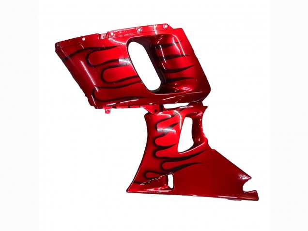 Carenado Moto Kawasaki ZZR400 1993-2007 - Rojo Negro Llama