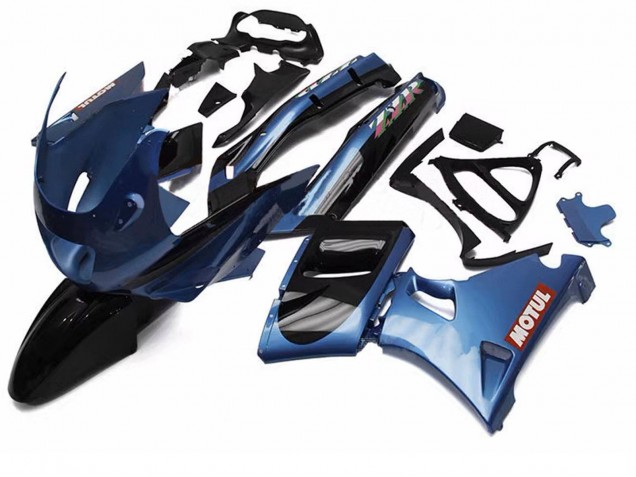 Carenado Moto Kawasaki ZZR400 1993-2007 - Azul Negro Rojo Motul