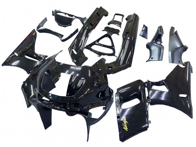 Carenado Moto Kawasaki ZZR400 1993-2007 - Negro Brillante Oro Ninja