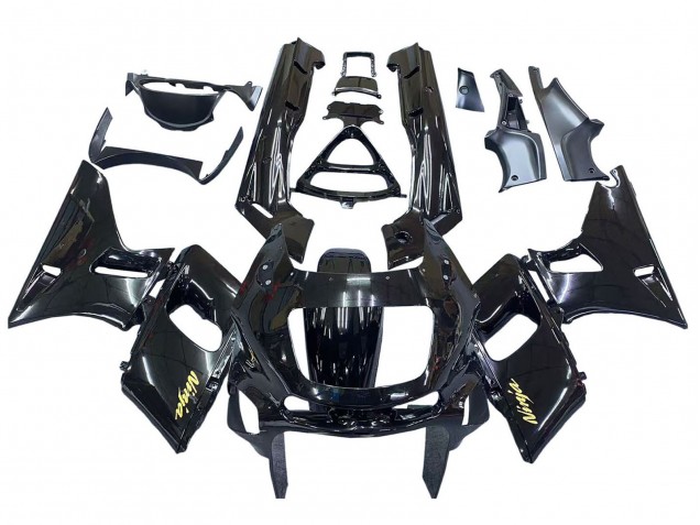Carenado Moto Kawasaki ZZR400 1993-2007 - Negro Brillante Oro Ninja