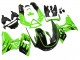 Carenado Moto Kawasaki ZZR400 1993-2007 - Verde Negro Brillante Llama