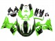 Carenado Moto Kawasaki ZZR400 1993-2007 - Verde Negro Brillante Llama