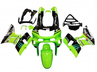 Carenado Moto Kawasaki ZZR400 1993-2007 - Verde Negro Brillante Azul Monstruo Elf Touch4 Bridgestone