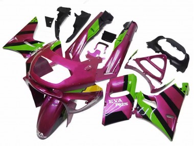 Carenado Moto Kawasaki ZZR600 1998-2003 - Rosa Profundo Verde EVA Racing