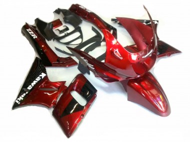 Carenado Moto Kawasaki ZZR400 1993-2007 - Rojo Negro Brillante