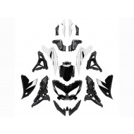 Carenado Moto Kawasaki Versys 650 2022-2025 - Negro Brillante Blanco