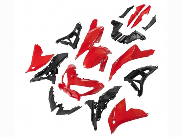 Carenado Moto Kawasaki Versys 650 2022-2025 - Rojo Negro