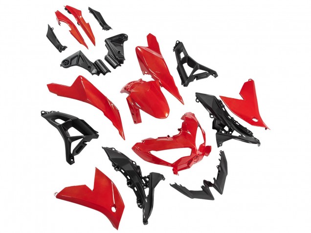 Carenado Moto Kawasaki Versys 650 2022-2025 - Rojo Negro