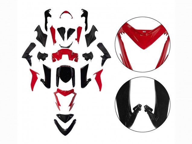 Carenado Moto Suzuki GSX-S 1000 2015-2020 - Negro Rojo