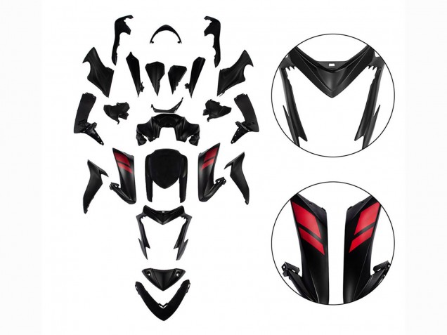 Carenado Moto Suzuki GSX-S 1000 2015-2020 - Negro Rojo
