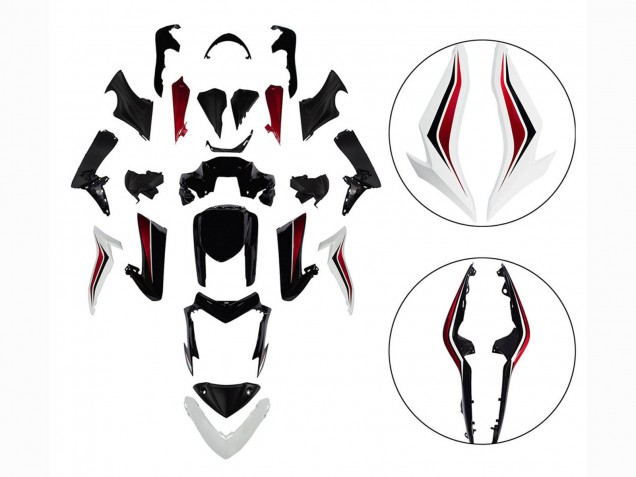 Carenado Moto Suzuki GSX-S 1000 2015-2020 - Negro Rojo Blanco