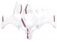 Carenado Moto Suzuki SV650 2003-2013 - Blanco Rojo Oscuro Línea