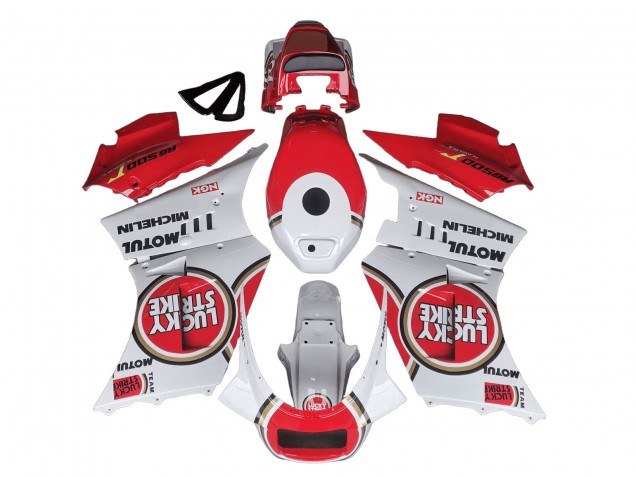Carenado Moto Suzuki RG400 RG500 RG400/500 1984-1987 - Blanco Rojo Lucky Strike Motul Michelin