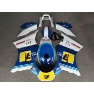 Carenado Moto Suzuki RG400 RG500 RG400/500 1984-1987 - Blanco Azul Amarillo 7