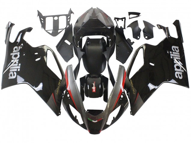 Carenado Moto Aprilia RSV1000 2003-2006 - Negro Brillante Gris Rojo