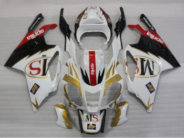 Carenado Moto Aprilia RSV1000 2003-2006 - Blanco Oro Rojo Negro