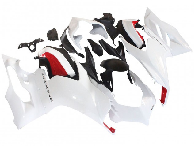 Carenado Moto Ducati Panigale V2 2020-2024 - Blanco Rojo Negro Mate