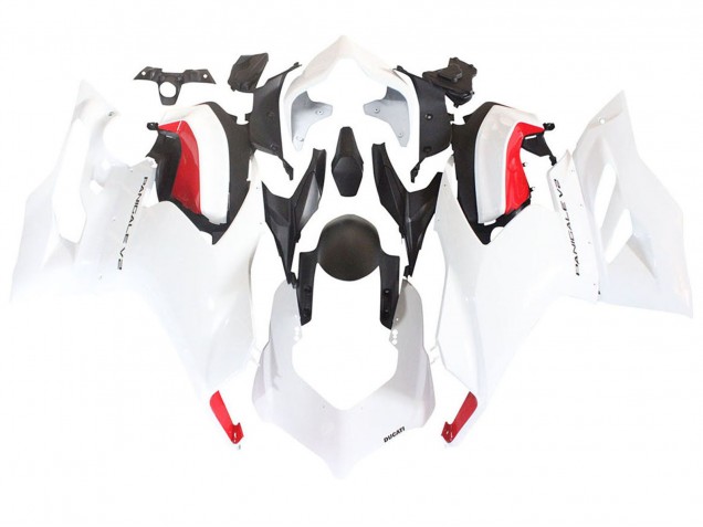 Carenado Moto Ducati Panigale V2 2020-2024 - Blanco Rojo Negro Mate