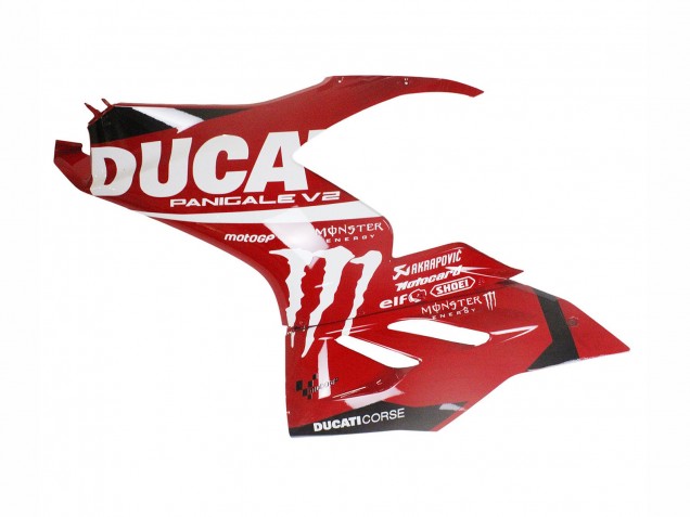 Carenado Moto Ducati Panigale V2 2020-2024 - Rojo Negro Brillante Monstruo Corse