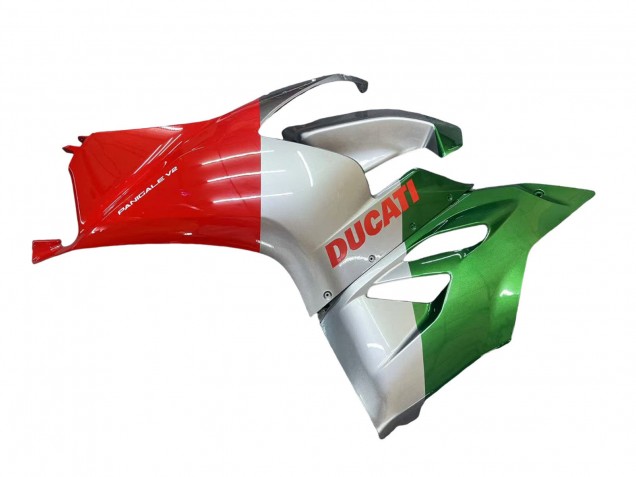 Carenado Moto Ducati Panigale V2 2020-2024 - Plata Rojo Verde