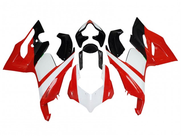 Carenados Moto Ducati Panigale V2 2020-2024 - Blanco Rojo Negro Brillante