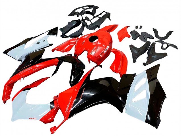 Kits Carenados Moto Ducati Panigale V2 2020-2024 - Blanco Rojo Negro Brillante