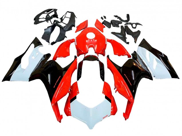 Kits Carenados Moto Ducati Panigale V2 2020-2024 - Blanco Rojo Negro Brillante