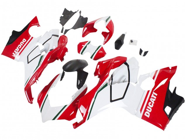 Carenado Moto Ducati Panigale V4 V4S 2018-2019 - Blanco Rojo Negro Mate