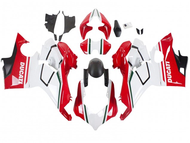 Carenado Moto Ducati Panigale V4 V4S 2018-2019 - Blanco Rojo Negro Mate
