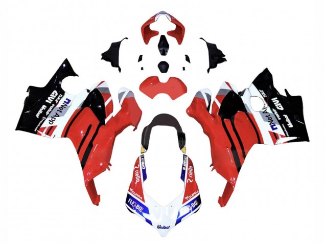Carenado Moto Ducati Panigale V4 V4S 2018-2019 - Rojo Azul Negro Brillante Flex-Box Givi