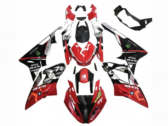 Carenado Moto BMW S1000RR 2017-2018 - Blanco Rojo Negro Mate Verde Monstruo