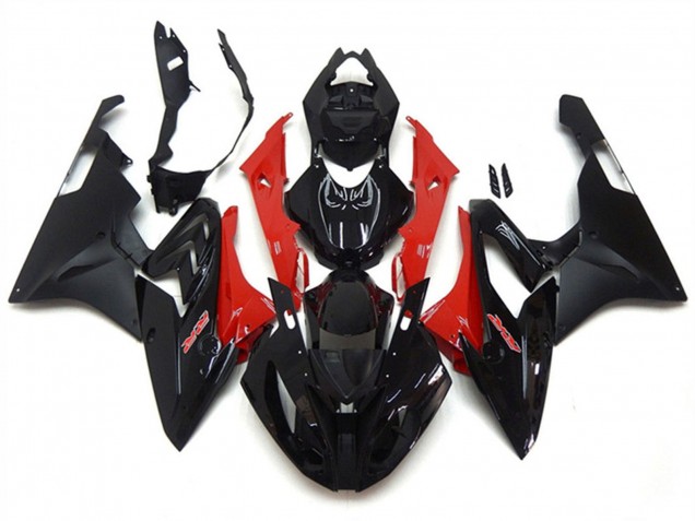 Carenados Moto ABS BMW S1000RR 2017-2018 - Rojo Negro Brillante Negro Mate